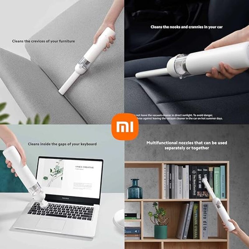 Xiaomi Mi Portable Handy Car  Home Vacuum Cleaner 120W 13000Pa Super Strong Suction Vacuum  White